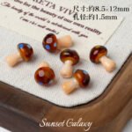 Cute Ins Polka Dot Small Mushroom Lampwork Glass Beads Handmade DIY Bracelet Necklace Jewelry Accessories Material - Image 8