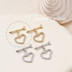 18K gold inlaid zircon four-leaf clover love-shaped Ot buckle closing buckle diy beaded bracelet necklace accessories - Image 5