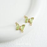 Temperament Gentle Butterfly Pendant Double Hanging Color Copper Plated Real Gold DIY Handmade Bracelet Necklace Bead Accessories Material - Image 18