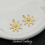 18k gold non-fading greek vintage tiger eye pendant handmade diy beaded material bracelet necklace earring accessories - Image 8