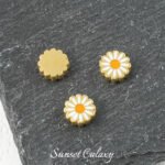 Titanium Steel Daisies Smiley Beads Beads Handmade DIY Beaded Material Bracelet Necklace Earrings Accessories - Image 6