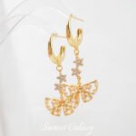 18K Gold Color-preserving Zirconium Cut Out Butterfly Pendant Loose Beads diy Handmade Beaded Earrings Bracelet NecKlace Jewelry Accessories - Image 3