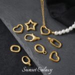 18k Copper Gold-plated Silver Simple Foundation All-match Hidden Line Button Tail Buckle Handmade DIY Beaded Material Bracelet Accessories