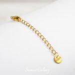 18K Gold Lobster Buckle Bracelet silver Extended Chain Handmade DIY Material Beaded Buckle Head Plus Long Tail Chain Jewelry Accessories - Image 5