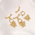 18k gold color retaining finish butterfly connection OT buckle head handmade diy beaded bracelet necklace jewelry accessories - Image 5