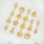 18K Christmas Series Gingerbread Man Socks with Zirconium Pendant Handmade DIY Beaded Material Earrings Accessories Bracelet Accessories