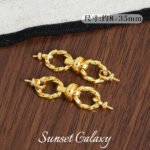 Strong Color Retention 18K Gold-Plated Twist Button Eye Needle Chain Handmade DIY Beaded Bracelet Necklace Jewelry Accessories Material - Image 10