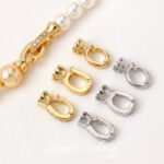 Color-preserving 18K Gold Inlaid with Zirconium Universal Connecting BucKle Finishing BucKle diy Bracelet NecKlace Beading Material Bracelet Jewelry Accessories