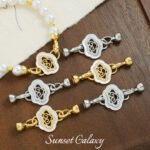 18k Gold and Silver Fritillaria Tian Yu Ruyi Double End Buckle Handmade Beaded DIY Material Bracelet Necklace Accessories - Image 2