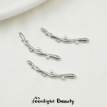 18k gold color inlaid with pearl branch connecting rod elbow handmade DIY beaded bracelet necklace jewelry accessories - Image 7