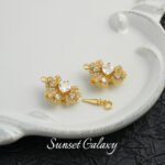 18k gold zircon bow gardenia flower ingot buckle closure buckle handmade diy beaded material necklace bracelet accessories - Image 8