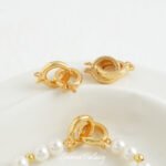 Double Round Coil Connection Buckle Plated Real Gold Color Preservation Handmade DIY Bead Bracelet Necklace Beaded Jewelry Accessories Material - Image 4