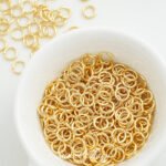 Open ring 18k copper plated real gold high color retention diy handmade bracelet necklace beaded loose beads jewelry material accessories - Image 12