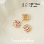 18K Gold-Filled High-Precision Powder Zirconium Porous Spacer Beads Handmade DIY Beaded Crystal Bracelet Bracelet Jewelry Accessories Material - Image 15