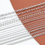 Y2K Bracelet Necklace DIY silver Chain Do Not Fade o-shaped Chain Extension Chain Handmade Beaded Material Jewelry Accessories