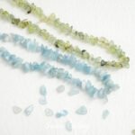 ins Style Natural Stone Aquamarine Olive Green Gravel diy Handmade Bracelet Necklace Beaded Loose Bead Accessories Material - Image 3