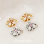 18K Gold Plated Zircon Pearl Buckle DIY Accessories Material Coil Connection Buckle Bracelet Necklace Accessories