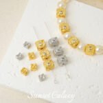 18k color retention zircon irregular square stone beads handmade diy beaded bracelet necklace jewelry accessories material - Image 5