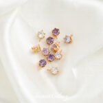 Zircon 18k Gold Round Crown Single Pendant Pendant Loose Beads diy Handmade Beaded Bracelet Necklace Material Accessories - Image 4