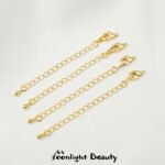 18k bag gold closing spring lobster clasp extended chain handmade diy beaded bracelet necklace jewelry accessories - Image 6