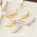 18K Zircon Red Rope Pea Pod Buckle Pearl Necklace Sweater Bracelet Finishing Buckle Handmade DIY Beaded Jewelry Accessories - Image 5