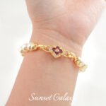 18k gold heavy industry oil drop shell cruciferous zircon finishing buckle accessories handmade diy bracelet necklace beaded material - Image 2