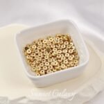 14k plating real gold color pad spacer beads handmade diy beaded beads bracelet necklace jewelry accessories - Image 7