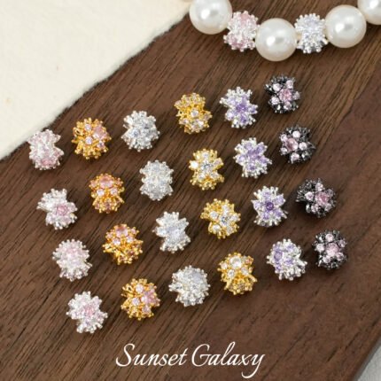 18K Gold-Plated Silver Color-Preserving Crystal Pearl Spacer Beads Loose Beads Handmade DIY Beaded Bracelet Necklace Jewelry Accessories Material