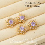 18K Color-Preserving Sparkling Snow Falling Zircon-Plated Beads Pearl Handmade DIY Beaded Bracelet Jewelry Accessories Material - Image 17