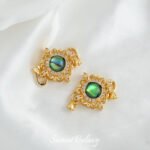 18k thick gold plated color abalone shell pearl necklace closing connection buckle diy handmade beaded bracelet accessories material - Image 5