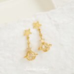 Butterfly Planet Copper Plated Real Gold Pendant Beads Handmade DIY Bracelet Necklace Earrings Beaded Material Accessories - Image 3