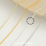 18k gold strong color retention round chain ponytail chain O-shaped chain tail chain handmade diy material bracelet necklace loose chain accessories - Image 18