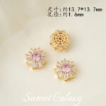 18K Gold-Filled High-Precision Powder Zirconium Porous Spacer Beads Handmade DIY Beaded Crystal Bracelet Bracelet Jewelry Accessories Material - Image 17