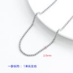 Y2K Bracelet Necklace DIY silver Chain Do Not Fade o-shaped Chain Extension Chain Handmade Beaded Material Jewelry Accessories - Image 13