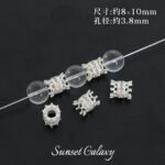 18K Real Gold Plated Heavy Industry Inlaid Zircon High Color Retention Spacer Beads Handmade DIY Beaded Bracelet Necklace Jewelry Accessories Material - Image 7