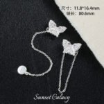 18K Full Diamond Dream Butterfly Color-Preserving Magnetic Buckle Jewelry Hand-Beaded DIY Material Bracelet Necklace Jewelry Accessories - Image 9