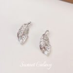 18K gold copper plated real gold feather pendant diy handmade material bracelet necklace earrings pendant jewelry accessories - Image 9