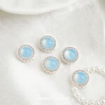 High Color Retention Silver-Plated Aquamarine Porous Spacer Beads DIY Handmade Beaded Bracelet Necklace Loose Bead Jewelry Accessories Material - Image 5