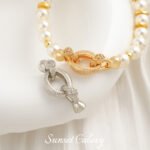 Snake Pattern Copper Plated Real Gold Round Beads Neck End Connection Buckle Handmade DIY Material Bracelet Necklace Beaded Accessories - Image 4