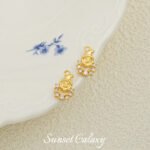 18K Christmas Series Gingerbread Man Socks with Zirconium Pendant Handmade DIY Beaded Material Earrings Accessories Bracelet Accessories - Image 14