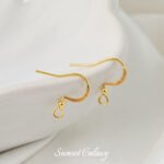 Commonly used Joker Ear Hook Real Gold Plated High Color DIY Hand-made Jewelry Material Accessories Earrings Ear Pin Pendant - Image 7