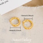 Color-Preserving Copper Plated Real Gold Simple Glossy Twist Earrings Earrings Handmade DIY Earrings Jewelry Materials Accessories - Image 17