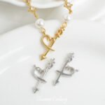 Love Arrow Double Hanging Pendant Copper Gold Plated Cupid Arrow Handmade DIY Bracelet Necklace Beaded Accessories Material - Image 3