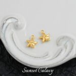 [Marine] 18k gold animal pendant small fish seahorse handmade diy beaded material bracelet necklace earrings accessories - Image 17