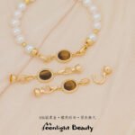 18k Gold Plated Zirconium Songhua Stone Fail Link Buckle DIY Handmade Beaded Material Bracelet Necklace Accessories Jewelry - Image 2