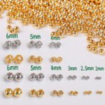 18k gold color gold ball small round bead bag gold spacer DIY jewelry accessories handmade beaded bracelet material