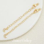 18k Butterfly Star Full Zirconium Coil Chain Lobster Buckle Extended Chain Handmade DIY Beaded Material Necklace Bracelet Accessories - Image 10