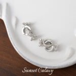 Gold-plated Seiko Micro-inlaid Zircon 18K Flower Bud Double Ring Buckle Tail Buckle Handmade DIY Beaded Bracelet Necklace Material - Image 7