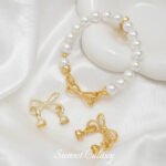 Bow tie finish connection buckle real gold plated color retaining Ot buckle handmade DIY bracelet necklace beads material accessories - Image 5