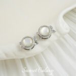 14K inlaid white shellfish black shellfish oval square magnetic buckle magnet buckle beaded handmade diy material bracelet bead accessories - Image 8